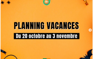 PLANNING VAVANCES de la TOUSSAINT