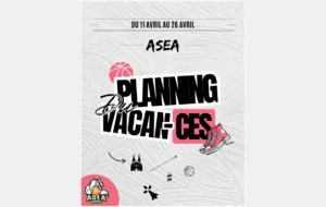 PLANNING VACANCES PÂQUES