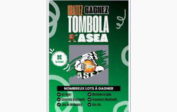 TOMBOLA DE L'A.S.E.A  A LA BOUTIQUE NOMBREUX LOTS