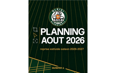 PLANNING DE REPRISE AOÛT SAISON 2026-27